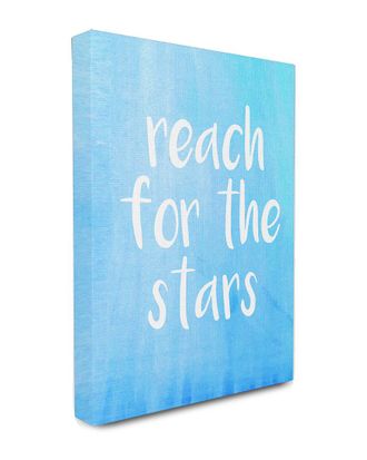 Stupell Industries Reach For The Stars Blue And White Canvas Wall Art By Lulusimonstudio