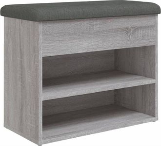 vidaXL Vidaxl - Banco zapatero madera de ingeniería gris Sonoma 62x32x50 cm