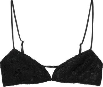 Ludovic de Saint Sernin Reggiseno con finitura in pizzo - Nero