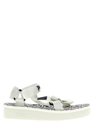Palm Angels Bicolor Polyester Flat Womens Sandals