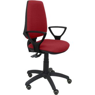 Piqueras y Crespo Piqueras Y Crespo - Silla Elche S Bali Granate Brazos Fijos Ruedas De Parqu&eacute;