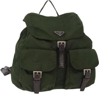 Prada Pre-owned Backpacks, female, Green, Size: ONE SIZE Pre-owned Vintage Backpack
