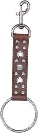 Martine Rose Brown Studded Leather Strap Keychain Charm