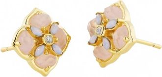 Kendra Scott Womens Dira Stone Stud Earrings In Pink