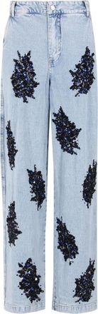 Essentiel sequin-embellished jeans - Blue