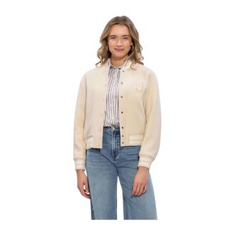 Janice Collin Bomber - Dames - Jassen - Beige - Maat: L Zijde
