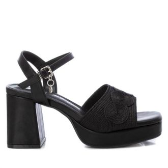 Xti Womens Heeled Platform Sandals In Black