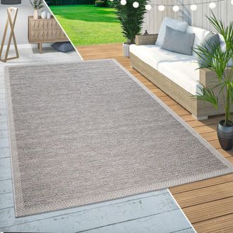 Paco Home Paco Home Alfombra Exterior Interior Balc&oacute;n Terraza Cocina Moderno Motivo Ondulado Beige &Oslash; 200 Cm Redon