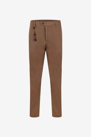 Marco Pescarolo Slim-Fti-Hose aus Baumwolltwill Evo Zip