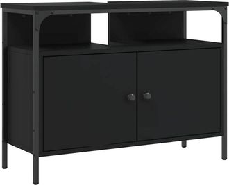 vidaXL Vidaxl - Bathroom Sink Cabinet Black 80x30x60 cm Engineered Wood