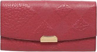 Burberry Pre-owned Vintage Wallet - Dames - Vintage Accessoires - Rood - ONE Size - Leer - Vintage