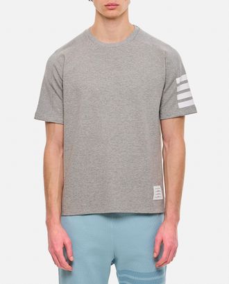 Thom Browne T-shirt A Righe In Cotone 4 Righe