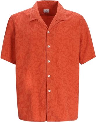 Paul Smith floral-print cotton shirt - men - Cotton - S - Orange