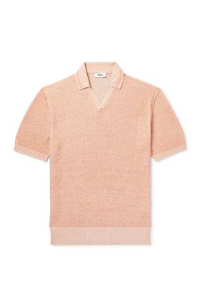 Altea Slim-Fit Ribbed Linen and Cotton-Blend Polo Shirt