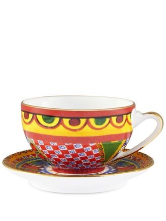 Dolce & Gabbana archive-print porcelain tea set - unisex - Porcelain - One Size - Yellow