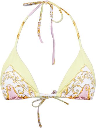 Versace Barocco Print Bikini Top