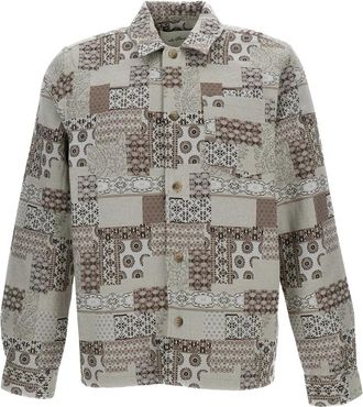 Les Deux Jacquard Shirt Jacket - Heren - Zomerjassen - Veelkleurig - S - Katoen - Jassen