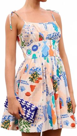 Oliphant Scarlett Dress In Corfu Blue