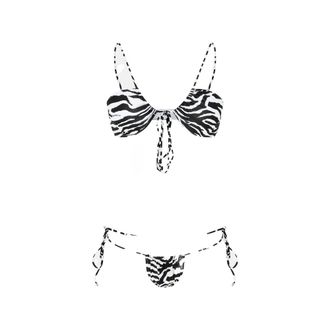The Attico White And Black Bikini