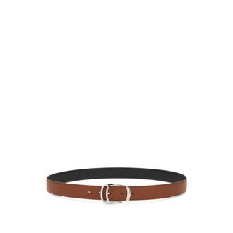 Ferragamo Brown Textured Reversible Belt