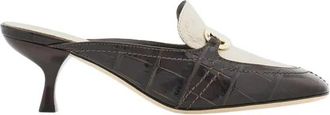 Ferragamo Elodye Kitten Heel Muiltjes - Dames - Muiltjes - Bruin - 36 EU - Katoen - Schoenen