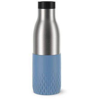 Emsa Botella Bludrop Sleeve N31107, 0,5 litros, 100 % herm&eacute;tica, cierre Quick-Press, placer de beber 360&deg;, calor 12 h fr&iacute;o 24 h, apto para lavavajillas