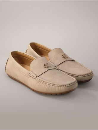 Calvin Klein Mens Mens Follman Loafer - Beige/Khaki - 10.5