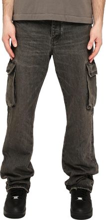 Purple Ashfall Worn Relaxed Cargo Jeans in Black at Nordstrom, Size 31