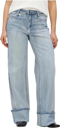 MY ESSENTIAL WARDROBE Jeans, Dames, Blauw, W32 L32, Katoen, Mwdikan 144 High Wide