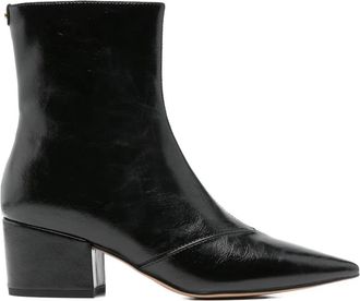 Twin-Set 55mm leather ankle boots - women - Leather/Leather/Rubber/Leather - 37 - Black