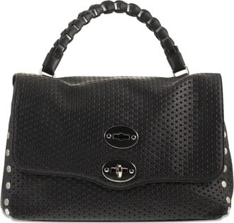 Zanellato Borsa tote Baby Postina Venissa in pelle con borchie - Nero