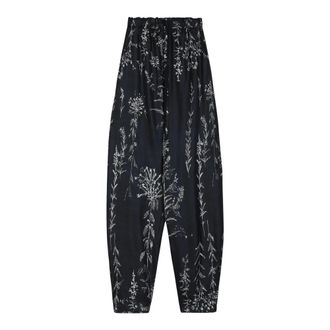 Alysi Pantalone in Seta - Dames - Broeken - Zwart - Maat: M Zijde