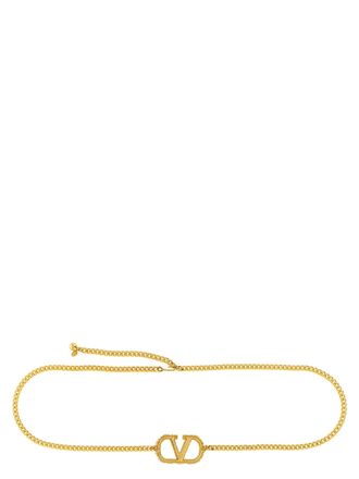 Valentino Garavani Womens Gold Brass Belt