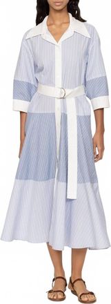 Sea New York Helmi Striped Shirting Shirt Dress In Blue