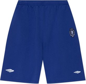 Balenciaga Long Shorts, male, Blue, Size: XL 3B Football Large Shorts