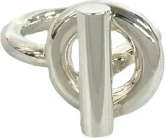 Herm&egrave;s Silver Silver 925 Band Ring (Pre-Owned)