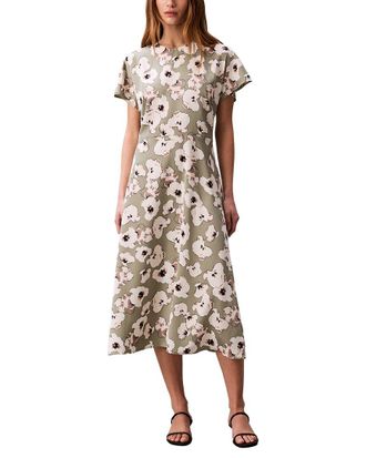 Calvin Klein Matte Satin Midi Dress