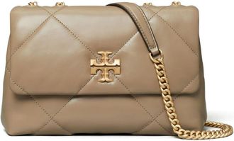 Tory Burch small Kira diamond-quilted convertible shoulder bag - women - Nappa Leather - OS - Neutrals