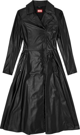 Diesel D-Ragon Abito - Dames - Casual kleedjes - Zwart - 2XS - Leer - Kleedjes