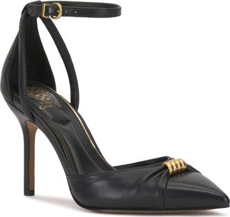 Vince Camuto Mallie Ankle Strap Pump in Black at Nordstrom, Size 9