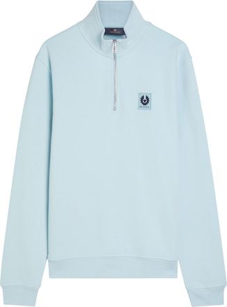 Belstaff Quarter-zip Cotton Sweatshirt - Light Blue 2 - XL