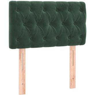 vidaXL Cabecero Con Led De Terciopelo Verde Oscuro 80x7x78/88 Cm Vidaxl