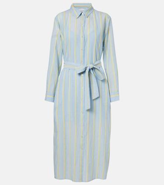 Velvet Kimora striped cotton shirt dress