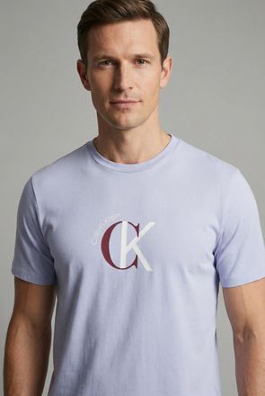 Calvin Klein Jeans T-Shirt CALVIN KLEIN JEANS, Herren, Gr. XL, casual blau, Web, Obermaterial: 100% Baumwolle, unifarben, regular fit normal, Rundhals, eingesetzt abgest