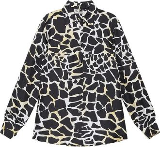 Maliparmi giraffe-print button-down shirt - Black