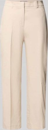 Christian Berg Straight Fit Stoffhose aus Leinen-Mix in Sand, Gr&ouml;&szlig;e 44