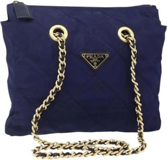 Prada Pre-owned Nylon Shoulder Bag - Dames - Vintage Schoudertas - Paars - ONE Size - Nylon - Vintage