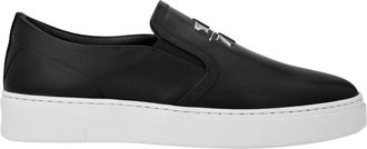 Philipp Plein Nappa Leder Instapper Driehoek Logo - unisex - Loafers - Zwart - 39 EU - Schoenen