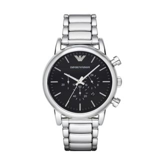 Emporio Armani Accessoires, Heren, Grijs, ONE Size, Luigi Chronograph Horloge