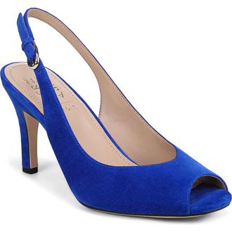 Naturalizer Alexa Peep Toe Slingback Pump in Photon Blue at Nordstrom, Size 5.5